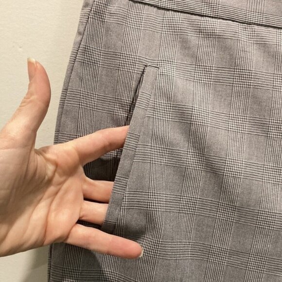 Zara Grey Plaid Ankle Pants - Picture 8 of 13